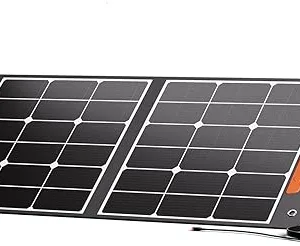 AIVOLT 100W Solar Panel for Portable Power Station Generator, 23.5% Efficiency, with 18W USB Outputs for Phones/Tablets, Foldable Solar Cell Solar Charger for Outdoor Camping RV...