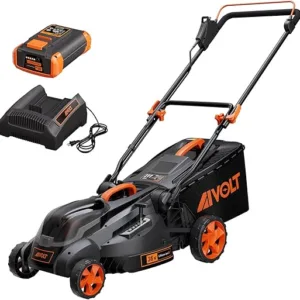 AIVOLT Cordless Lawn Mower Battery Powered 16-inch Brushless Lawn Mowers Walk-Behind Push Grass Mower with 36V 4.0Ah Battery and Charger