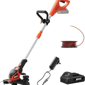 AIVOLT Cordless String Trimmer 24V Battery Powered Weed Eaters & Grass Trimmers Lawn Edger 8000 RPM 12-inch Cordless Weed Wacker, Battery and Fast Charger Included