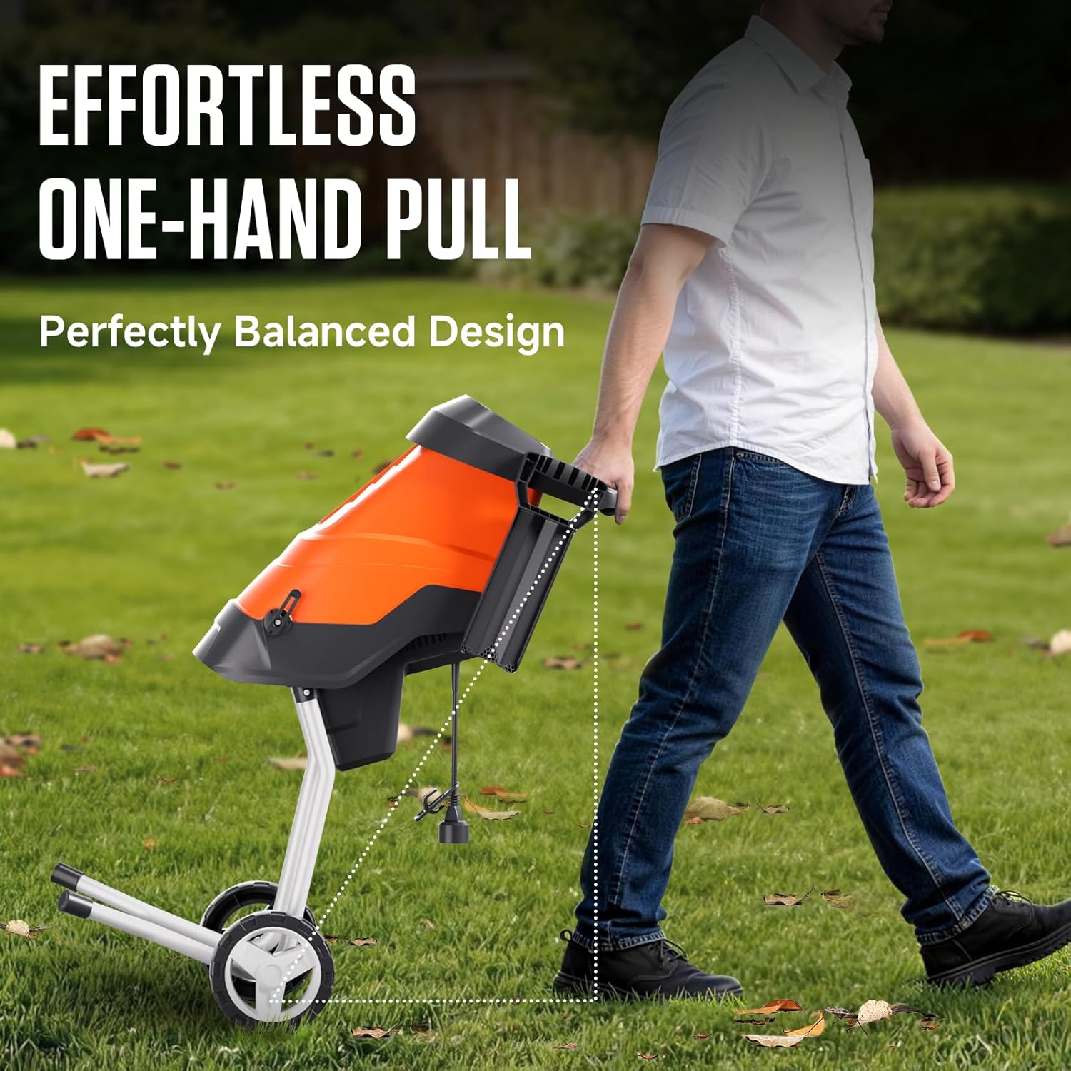 AIVOLT Electric Garden Shredder – Powerful Wood Chipper & Leaf Mulcher with Anti Blowout System, High Capacity Collection Bag, Heavy Duty Yard Waste Crusher aivolt net (2)