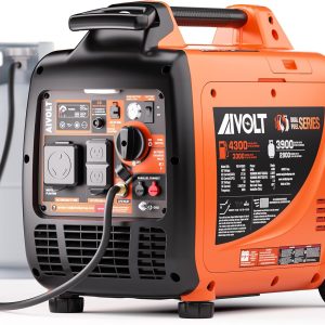 Dual Fuel Inverter Generator 4300W with Wheel Kit, Portable Generator 3-Way Remote/Electric/Recoil Start, Auto-Switch, Ultra-Quiet for RV Camping & Home Backup