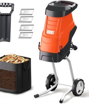 AIVOLT Electric Garden Shredder – Powerful Wood Chipper & Leaf Mulcher with Anti Blowout System, High Capacity Collection Bag, Heavy Duty Yard Waste Crusher aivolt net (5)