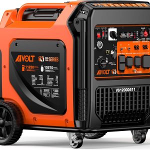 AIVOLT 11250 Wattages Dual Fuel Portable Inverter Generator Super Quiet Gas Propane Powered Remote/Electric Start Outdoor Generator ATS Ready for Home Back Up Food Truck, 50 State Approved